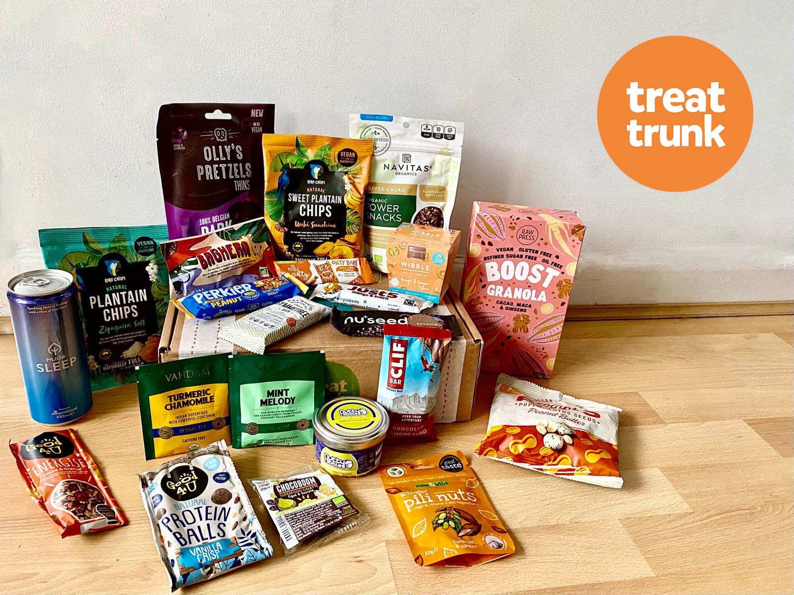 August 2021 Treat Trunk Healthy Vegan Snack Box
