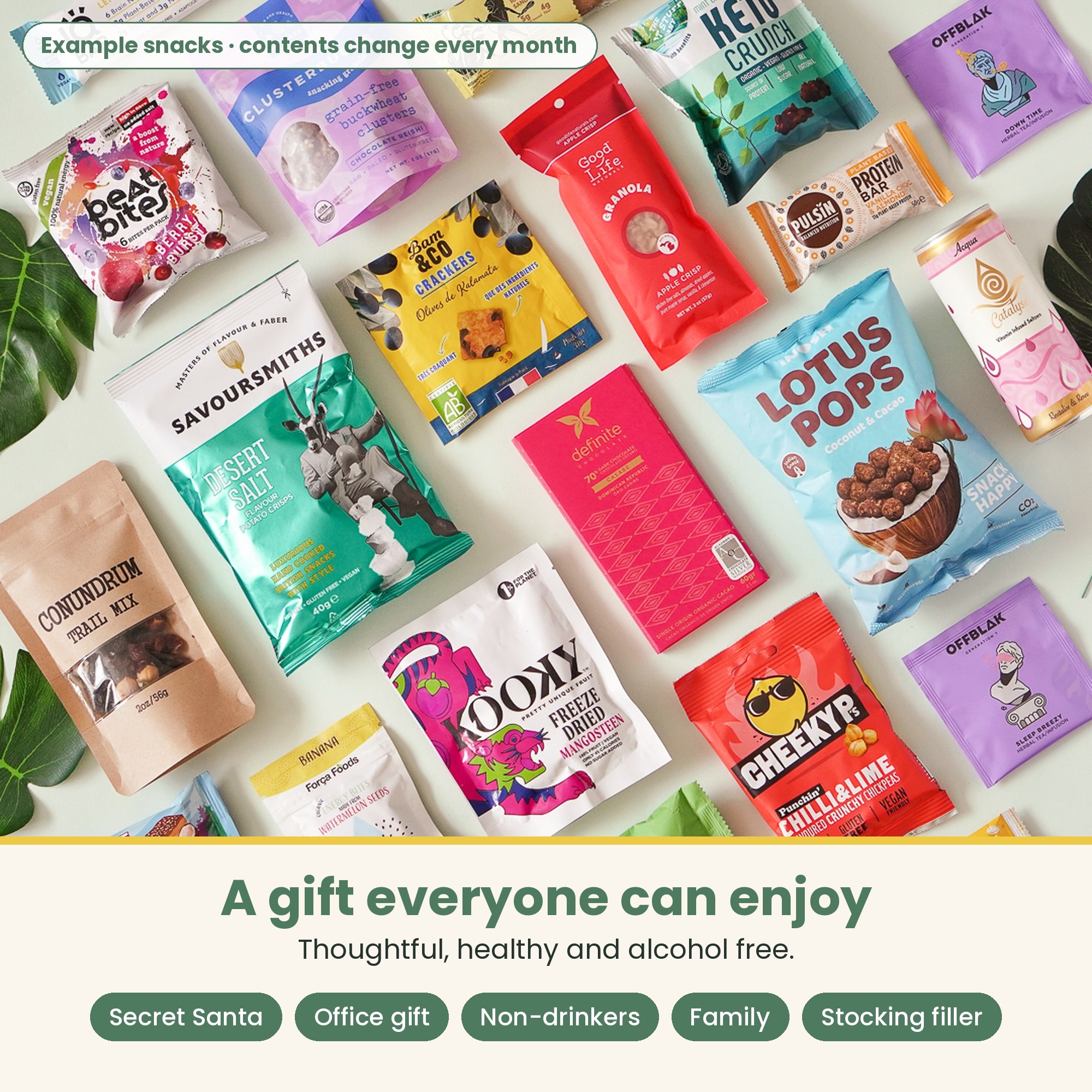 Healthy Christmas gift for Secret Santa, office gifts, non-drinkers, family and stocking fillers