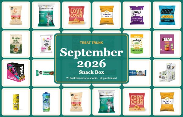 September 2026 Treat Trunk snack box - the 20 snacks inside